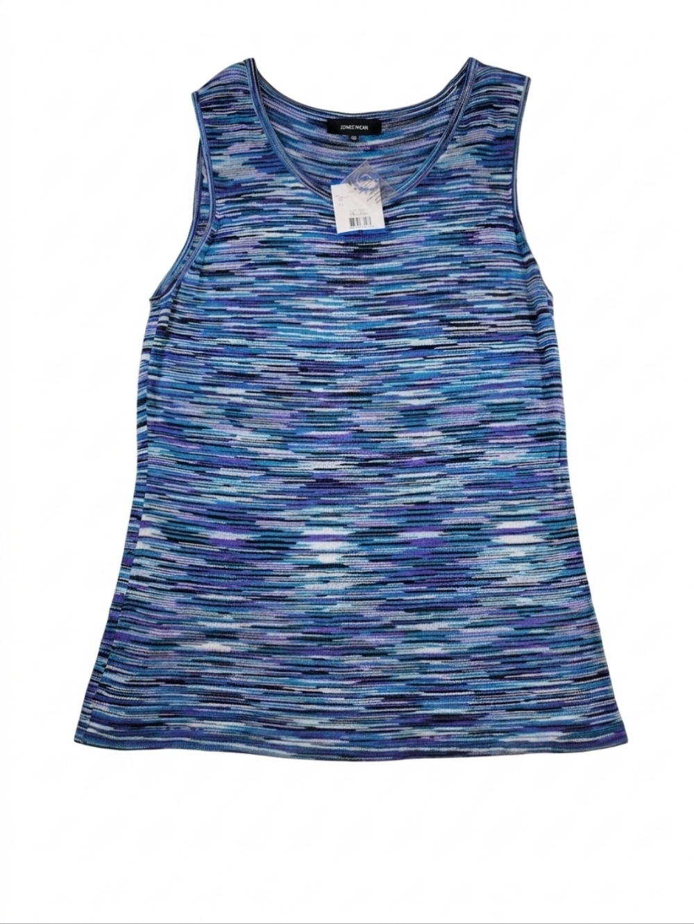 Jones Wear Multi Stripe Sleeveless Tank Top Women XL Blue Purple Boho